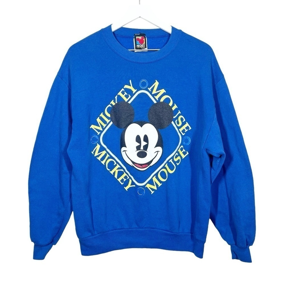 Vintage Mickey Unlimited Blue Graphic Crewneck Sweatshirt Size Large USA